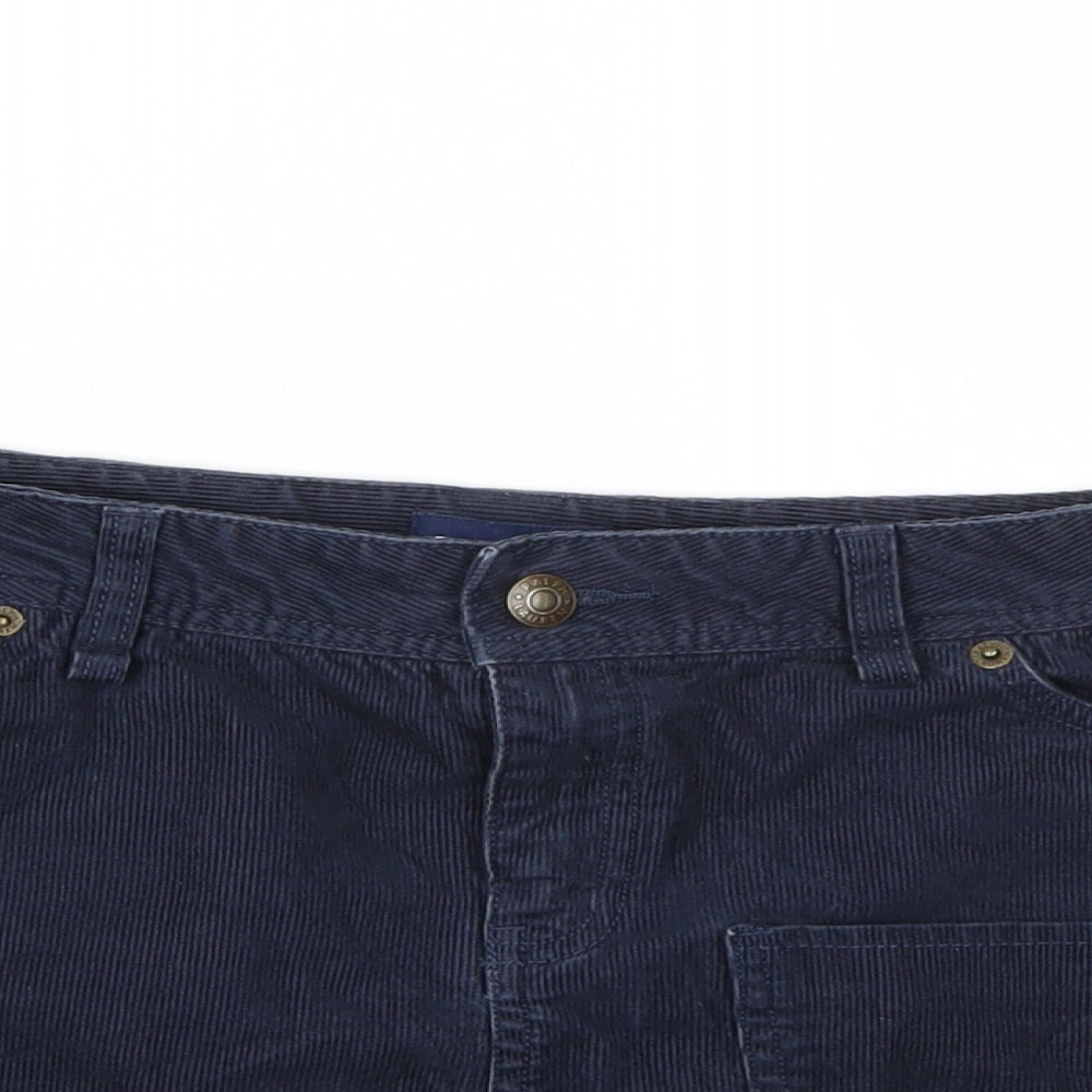 Ralph Lauren Womens Blue  Corduroy A-Line Skirt Size 14