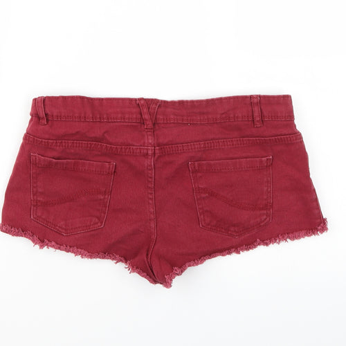 Denim co. Womens Red  Denim Cut-Off Shorts Size 12