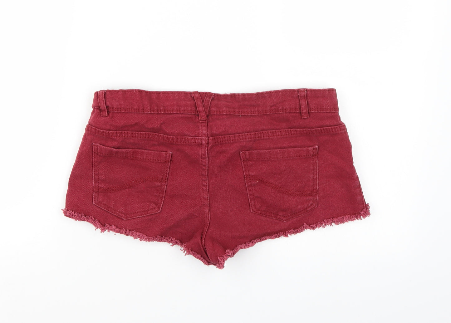 Denim co. Womens Red  Denim Cut-Off Shorts Size 12