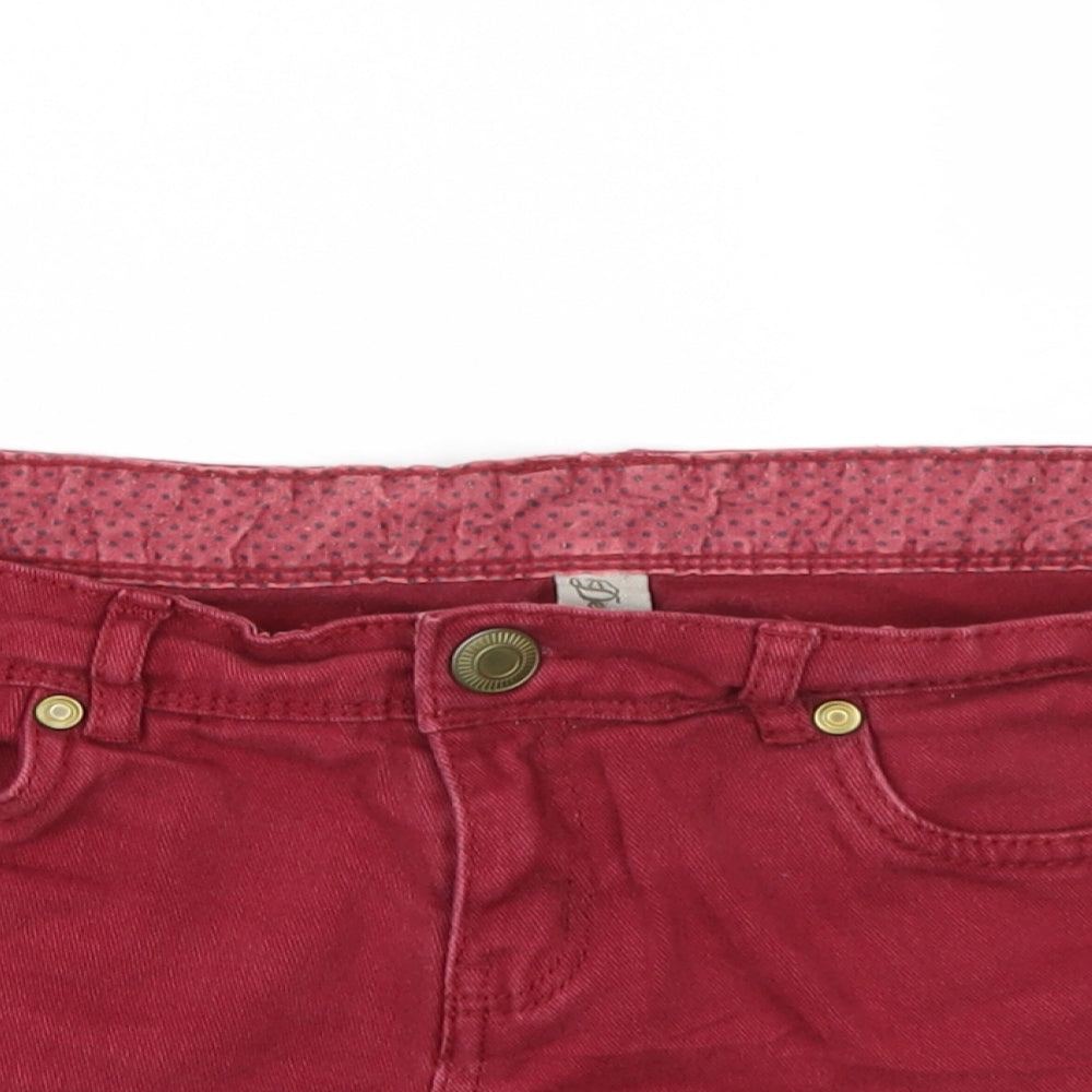 Denim co. Womens Red  Denim Cut-Off Shorts Size 12