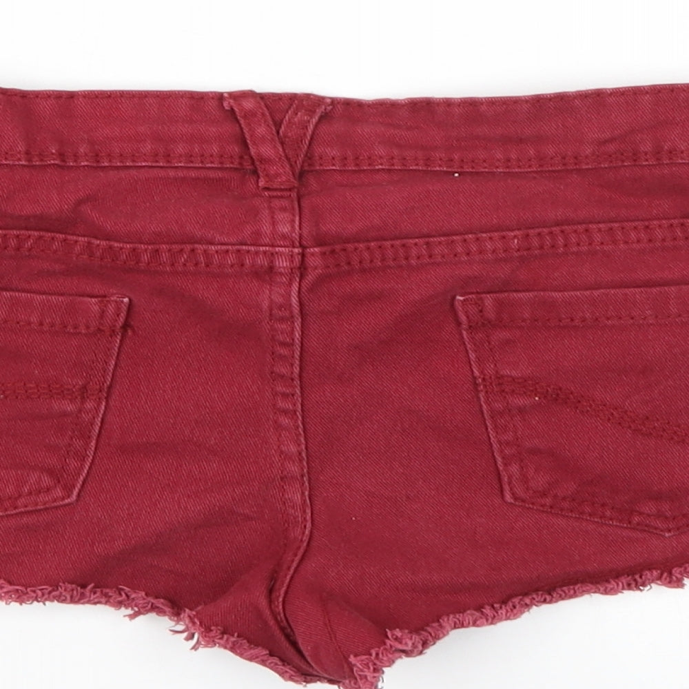 Denim co. Womens Red  Denim Cut-Off Shorts Size 12