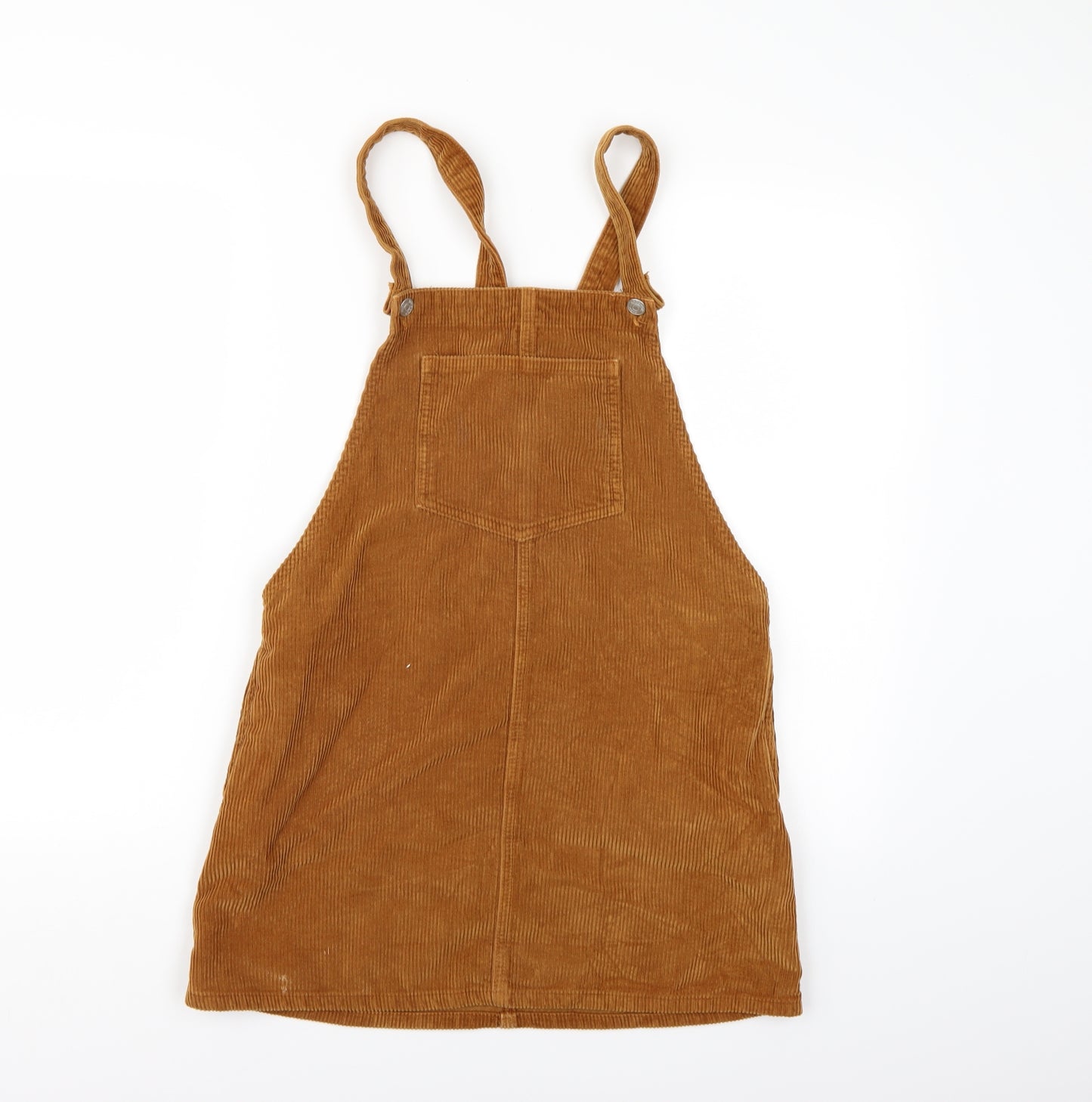 Topshop Womens Brown  Corduroy Pinafore/Dungaree Dress  Size 10
