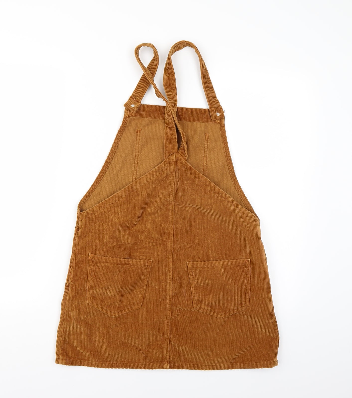 Topshop Womens Brown  Corduroy Pinafore/Dungaree Dress  Size 10