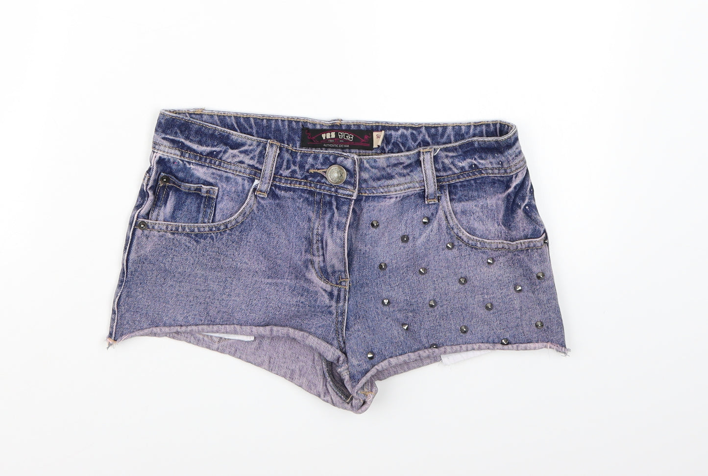 YESYES Womens Blue  Denim Hot Pants Shorts Size 8