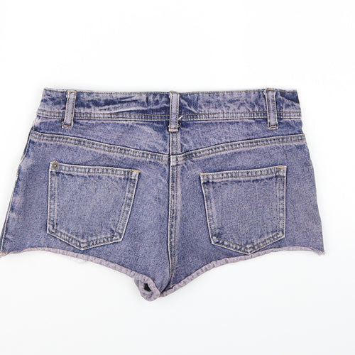YESYES Womens Blue  Denim Hot Pants Shorts Size 8