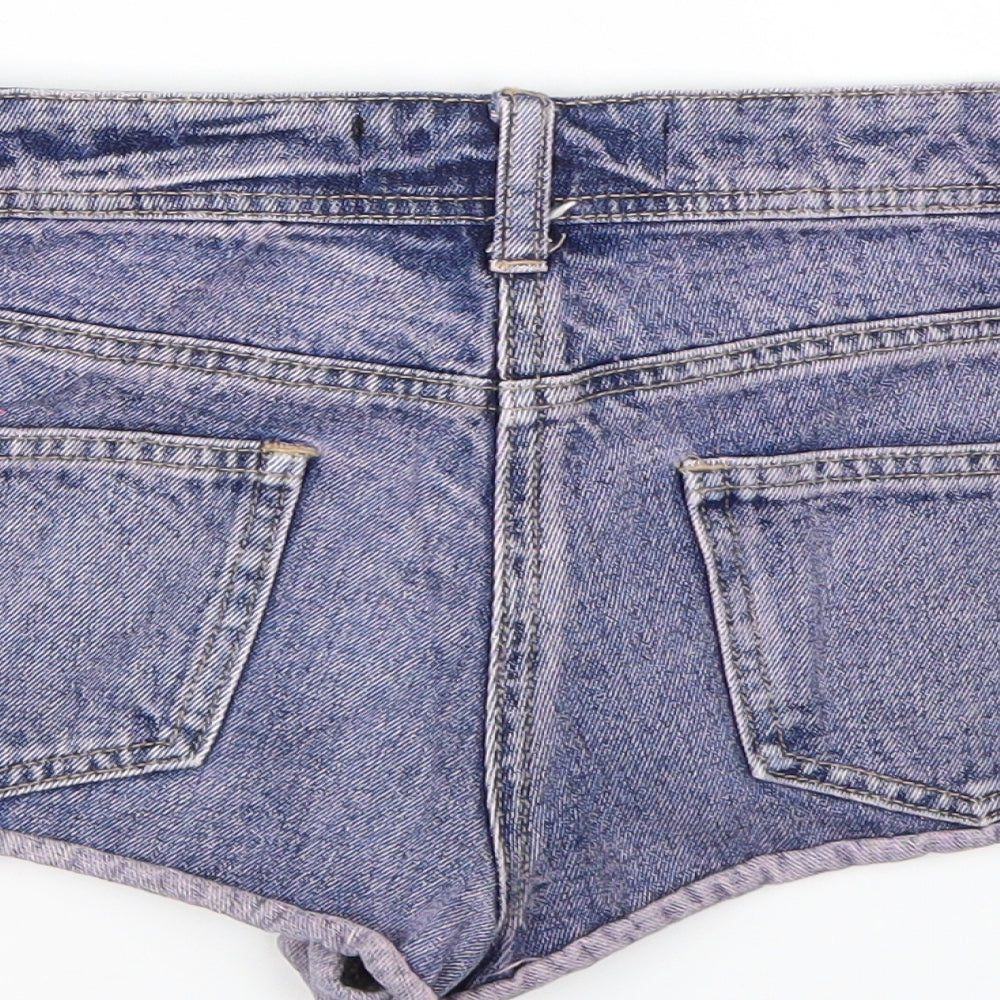 YESYES Womens Blue  Denim Hot Pants Shorts Size 8