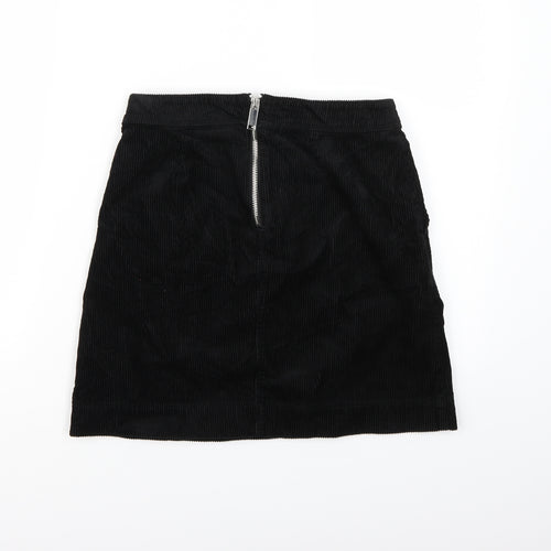 Marks and Spencer Womens Black  Corduroy A-Line Skirt Size 8