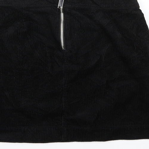 Marks and Spencer Womens Black  Corduroy A-Line Skirt Size 8