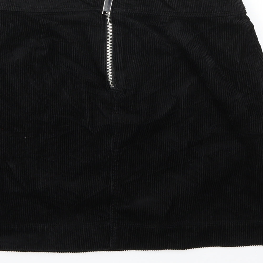 Marks and Spencer Womens Black  Corduroy A-Line Skirt Size 8