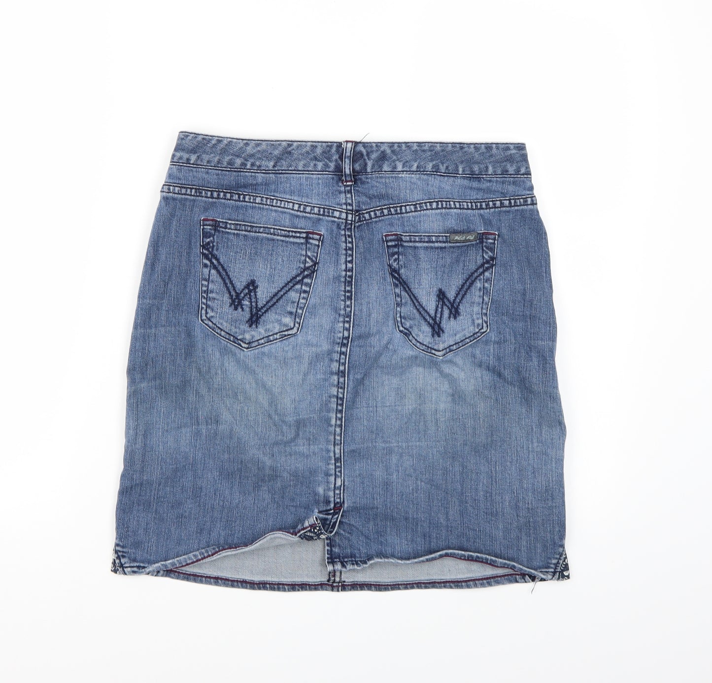 White Stuff Womens Blue  Denim A-Line Skirt Size 8