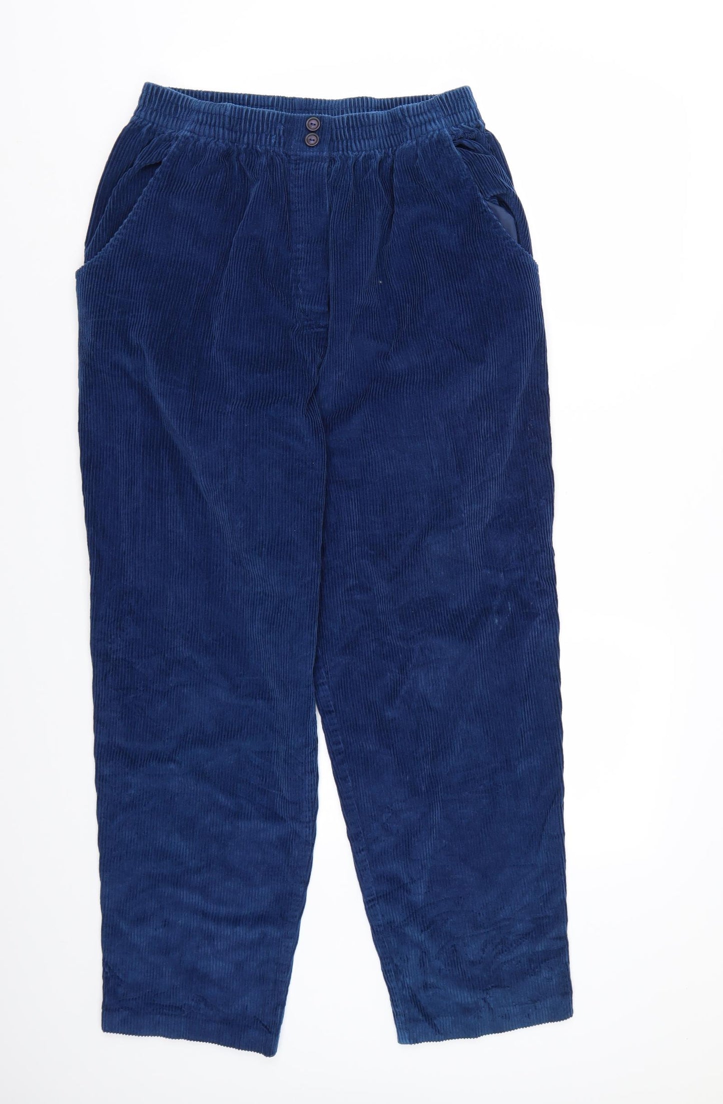 St Michael Womens Blue  Corduroy Trousers  Size 18 L28 in