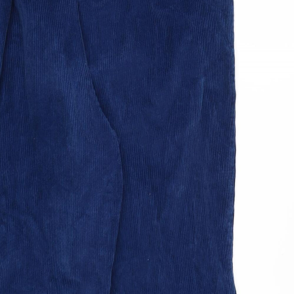 St Michael Womens Blue  Corduroy Trousers  Size 18 L28 in