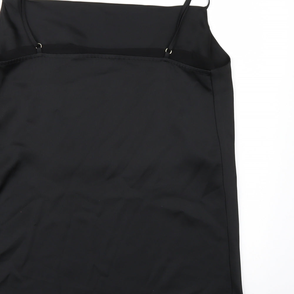 River Island Womens Black  Satin Camisole Tank Size 8