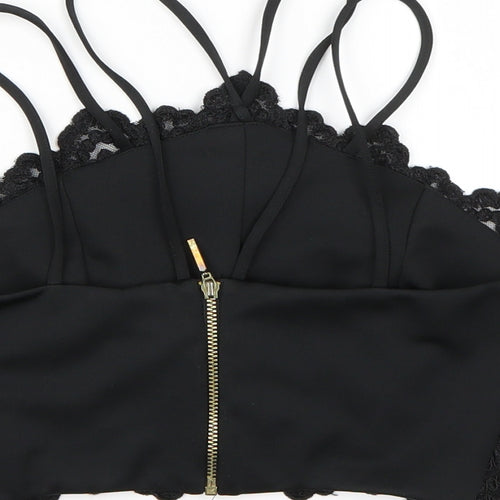 River Island Womens Black   Cropped Tank Size 8