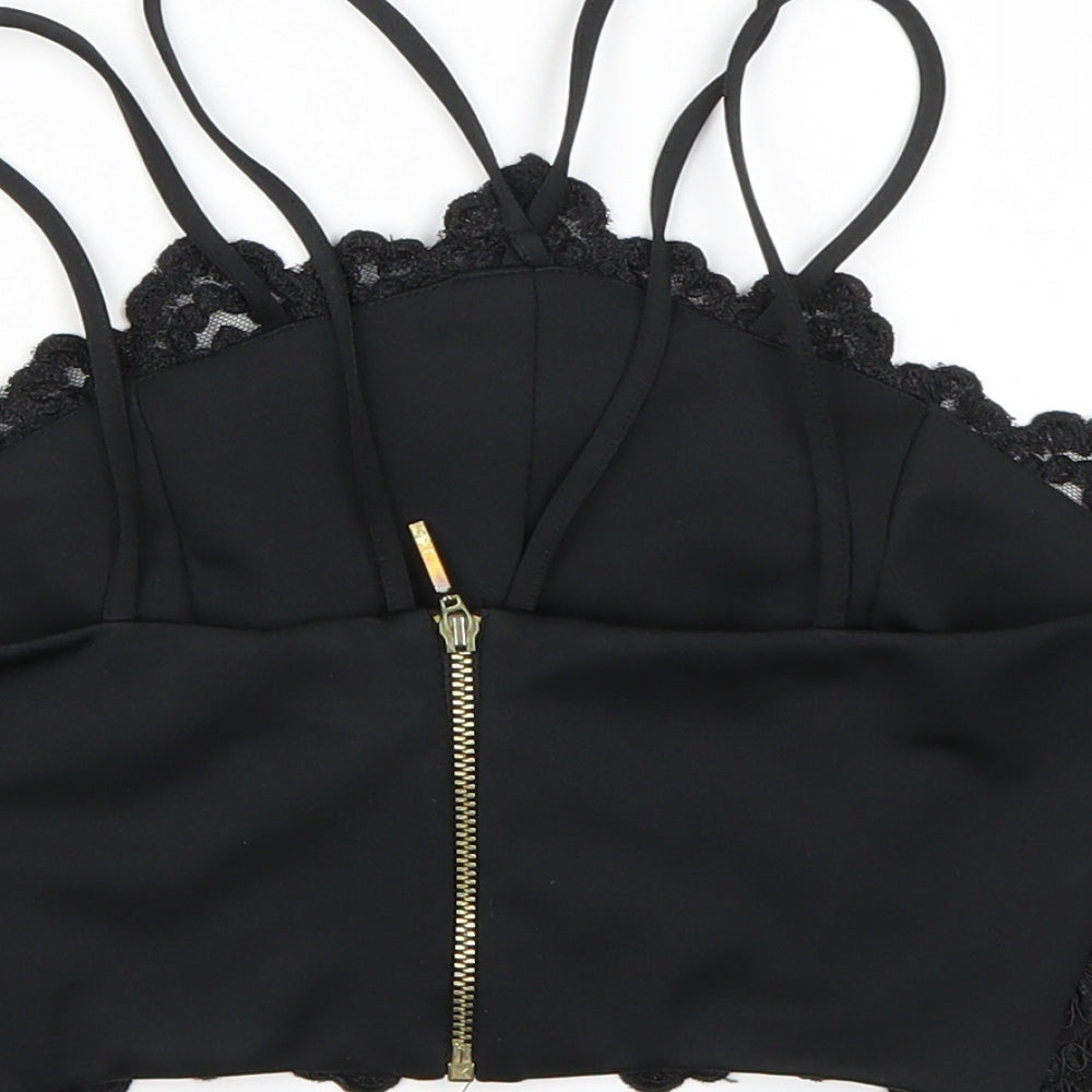 River Island Womens Black   Cropped Tank Size 8