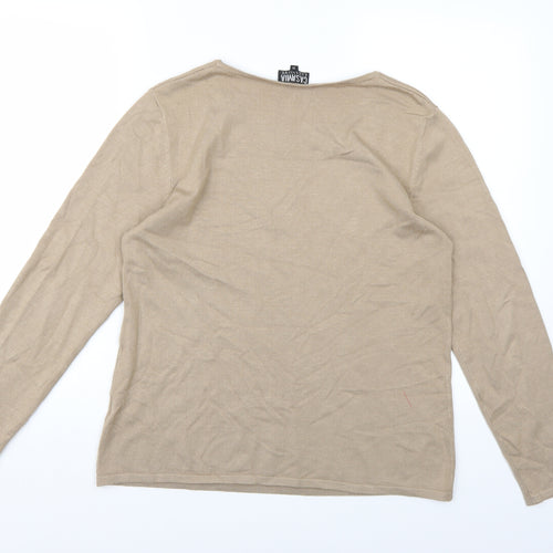 CASAMIA Womens Brown  Knit Pullover Jumper Size M