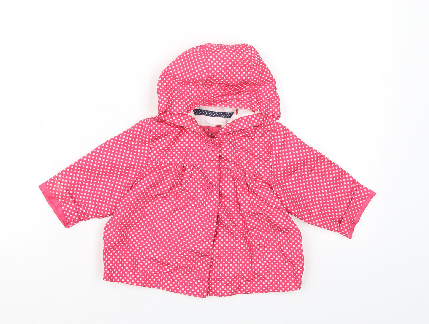 TU Girls Pink Polka Dot  Rain Coat Coat Size 3-6 Months