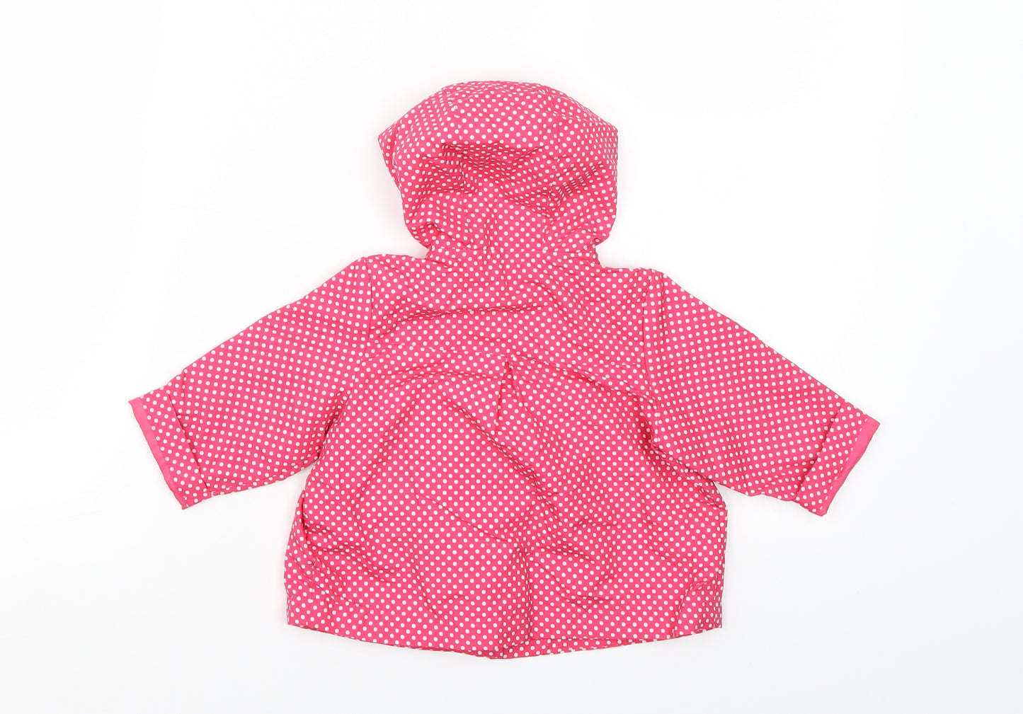 TU Girls Pink Polka Dot  Rain Coat Coat Size 3-6 Months