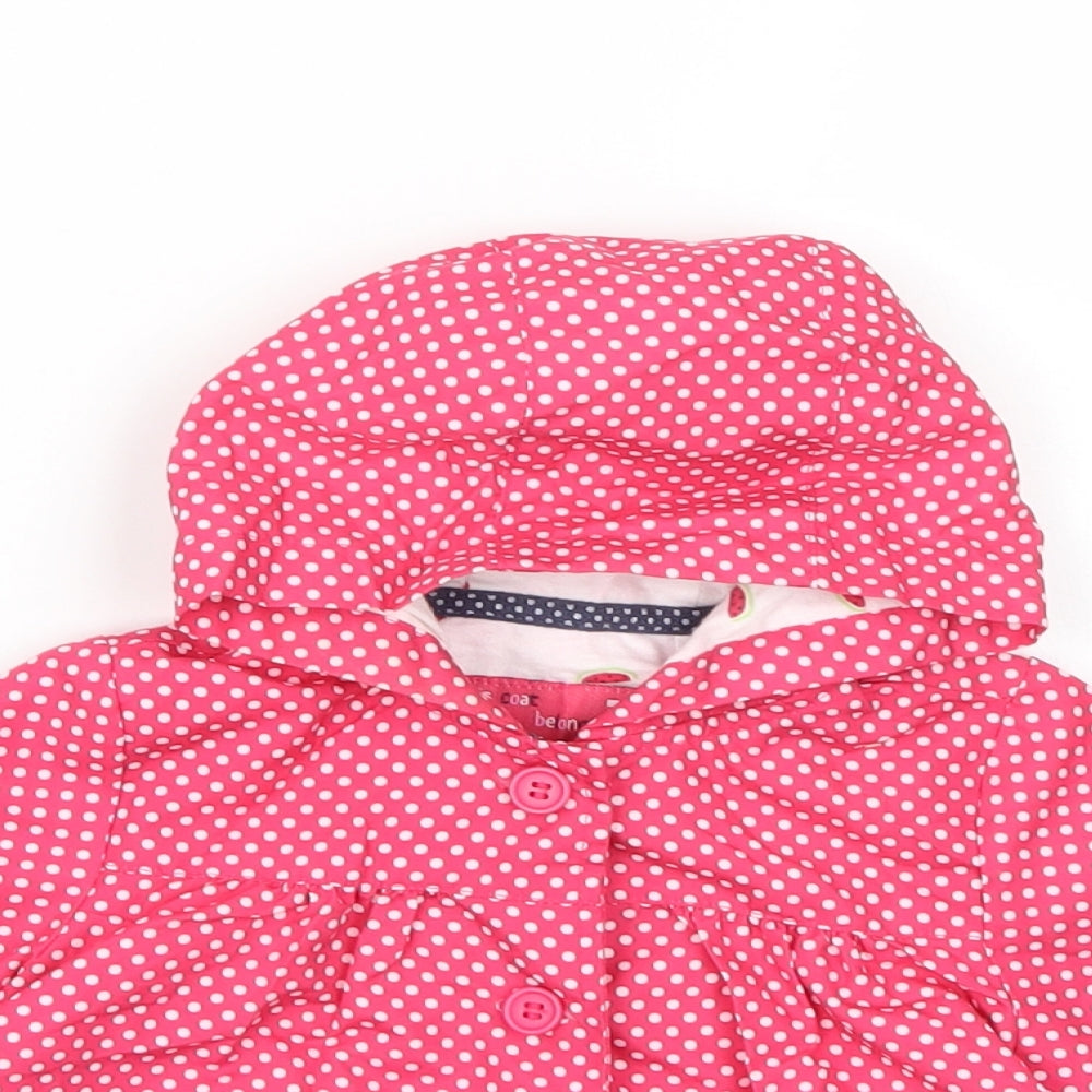 TU Girls Pink Polka Dot  Rain Coat Coat Size 3-6 Months