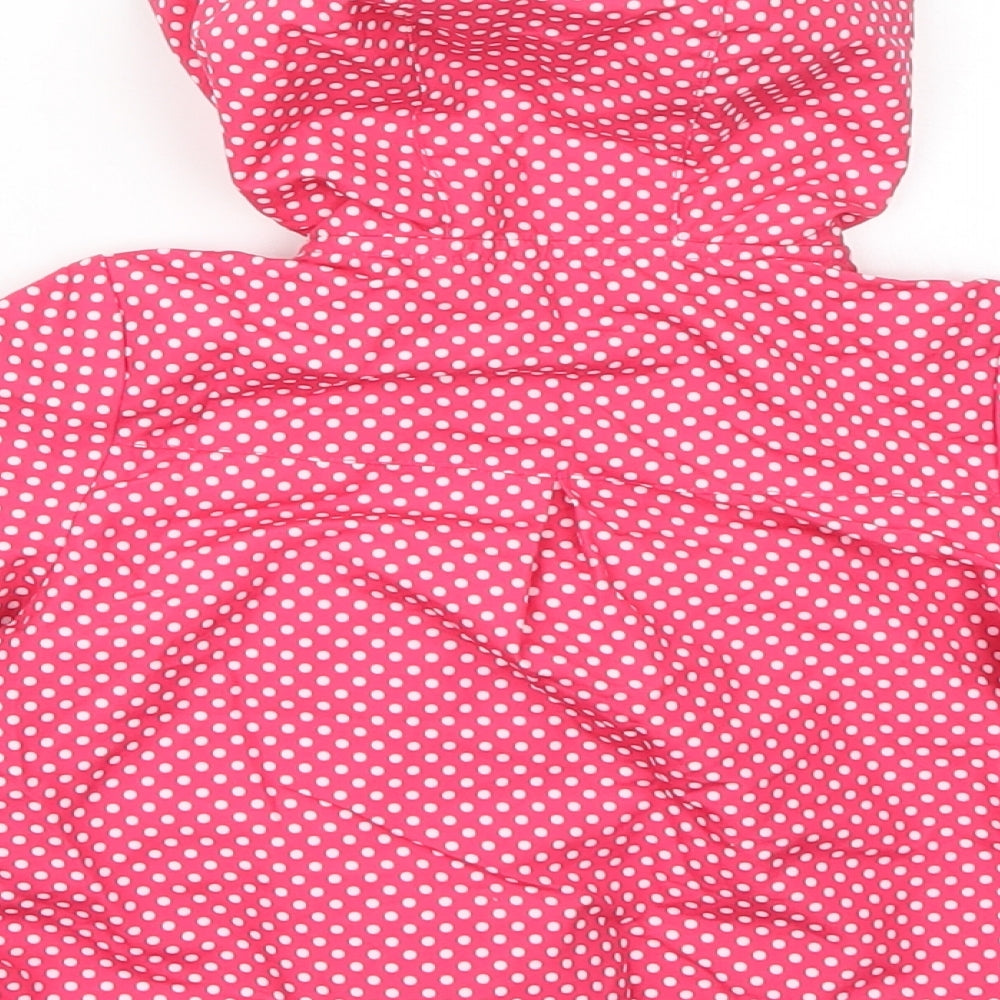 TU Girls Pink Polka Dot  Rain Coat Coat Size 3-6 Months