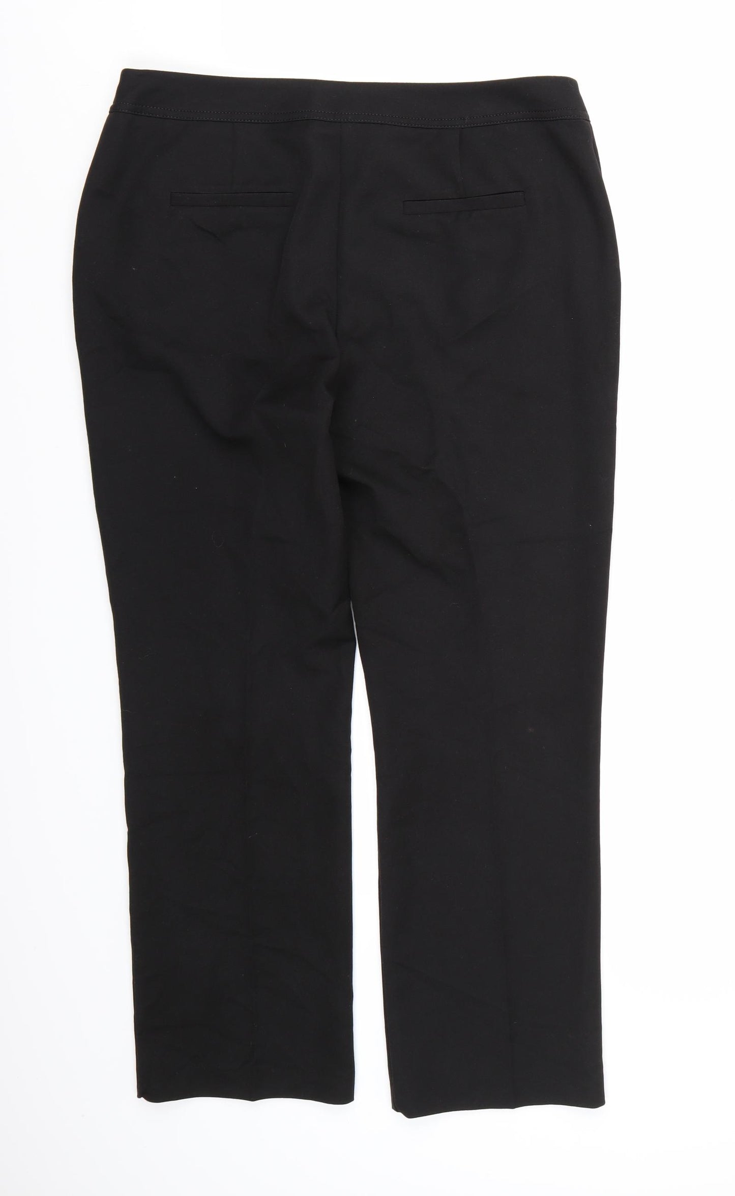 Bonmarché Womens Black  Rayon Trousers  Size 12 L26 in