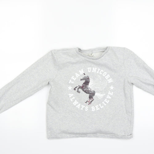 TU  Girls Grey   Pullover Sweatshirt Size 10 Years