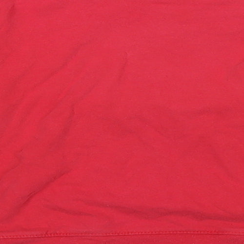 Marks and Spencer Girls Red   Basic T-Shirt Size 7 Years