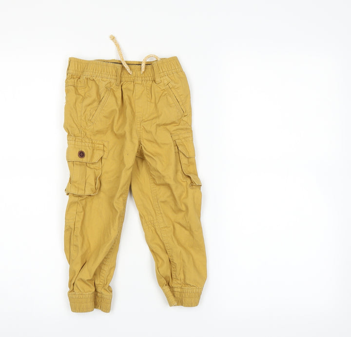 Mothercare Boys Yellow   Cargo Trousers Size 2 Years