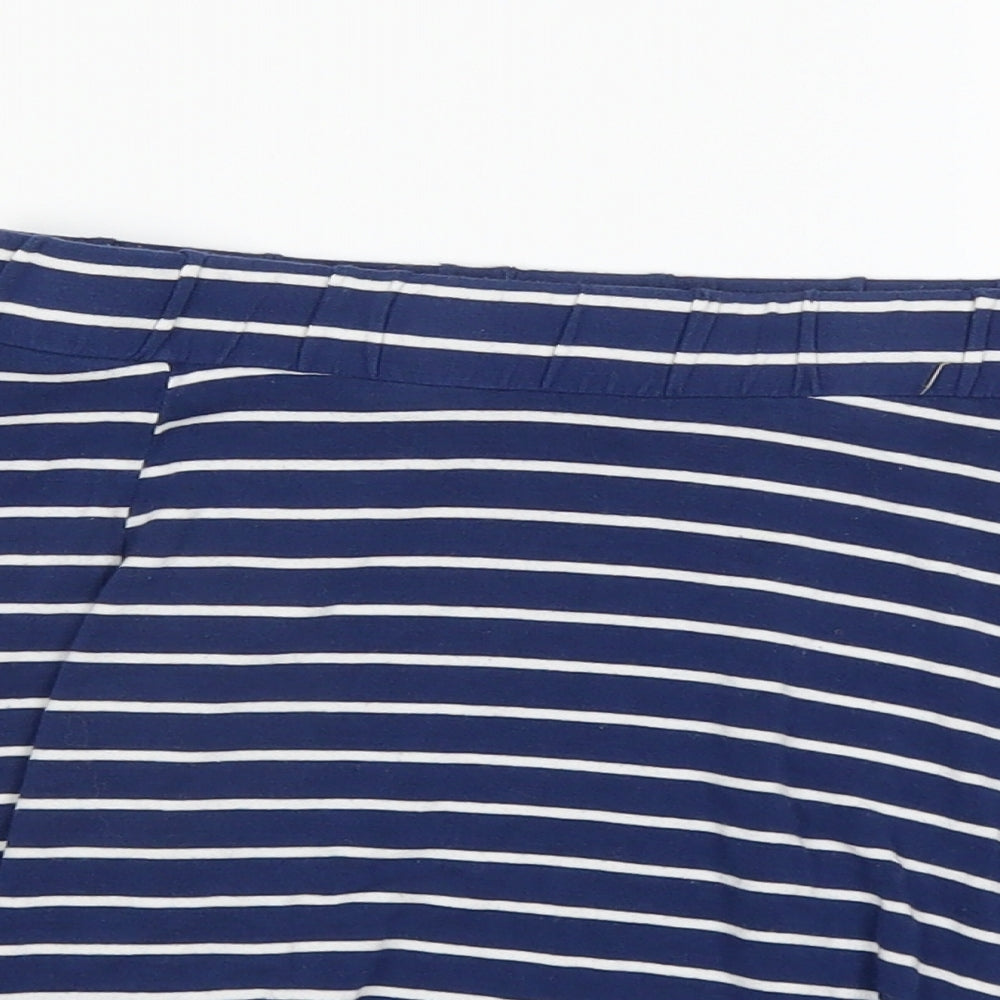 F&F Girls Blue Striped  Mini Skirt Size 10 Years