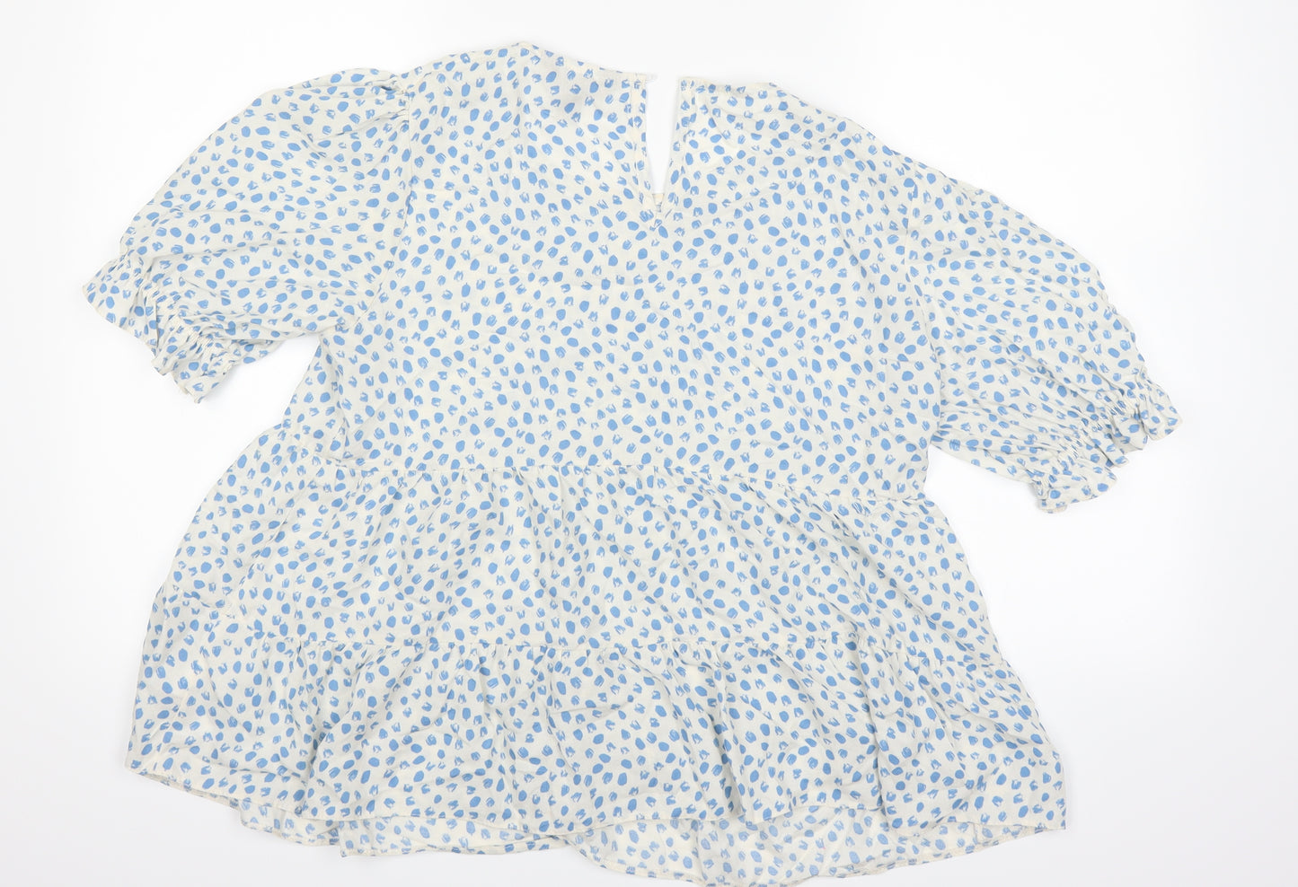 New Look Womens White Floral   Blouse Size 16