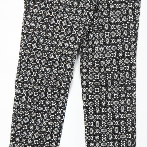 Atmosphere Womens Black Argyle/Diamond  Trousers  Size 6 L20 in