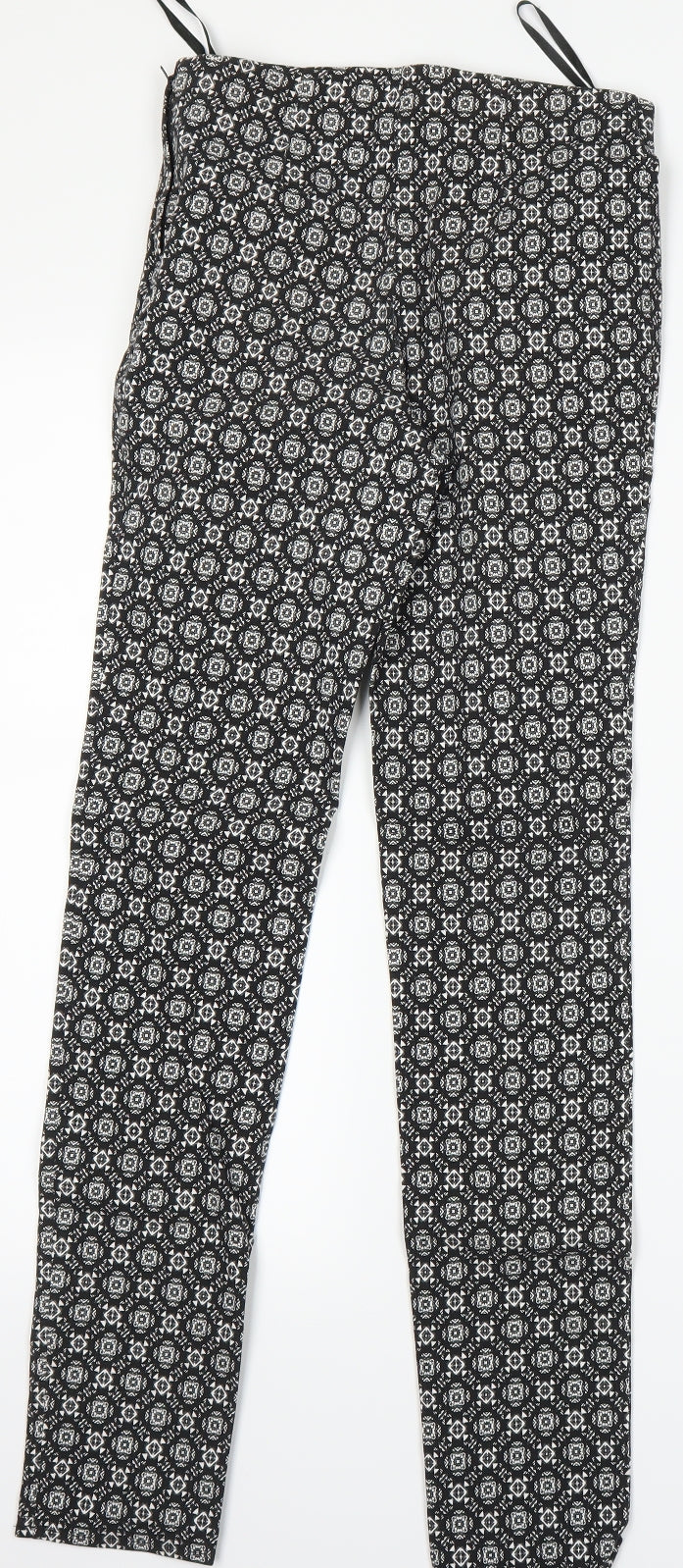 Atmosphere Womens Black Argyle/Diamond  Trousers  Size 6 L20 in