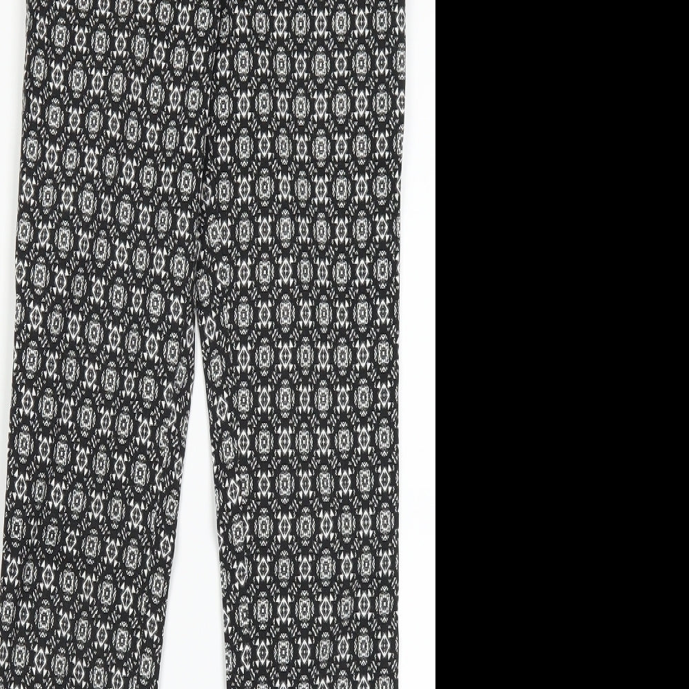 Atmosphere Womens Black Argyle/Diamond  Trousers  Size 6 L20 in