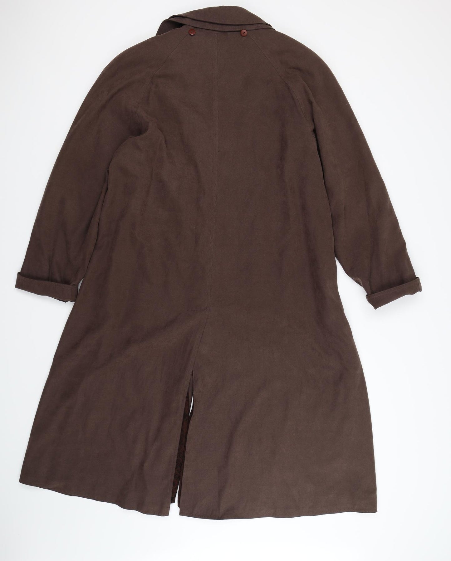 dannimac Womens Brown  Velour Trench Coat Coat Size M