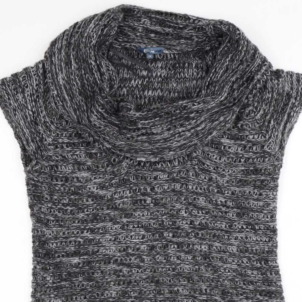 evie Womens Grey  Knit Jumper Dress  Size 14
