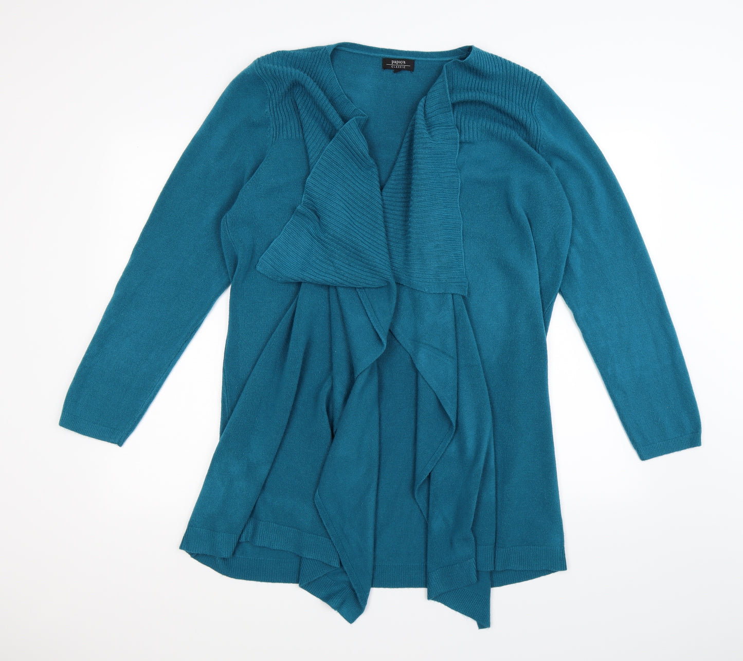 Papaya Womens Blue   Cardigan Jumper Size 18  - waterfall