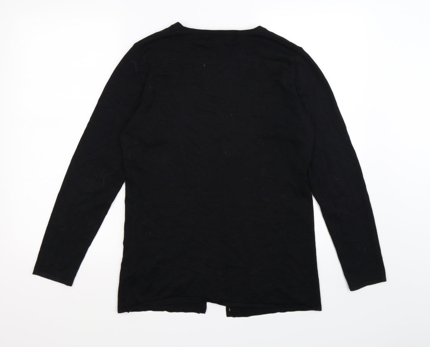Henbury Womens Black  Knit Cardigan Jumper Size M