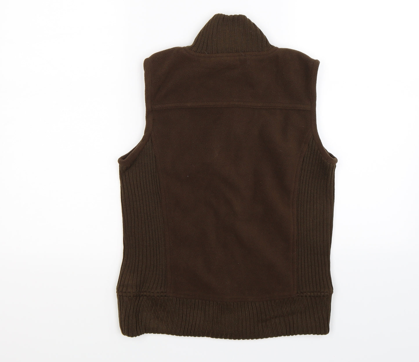 evie Womens Brown  Fleece Gilet Coat Size 10