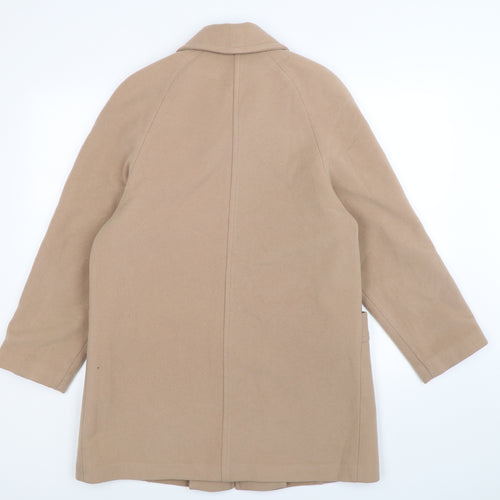 made in england Womens Beige  Knit Trench Coat Coat Size 10