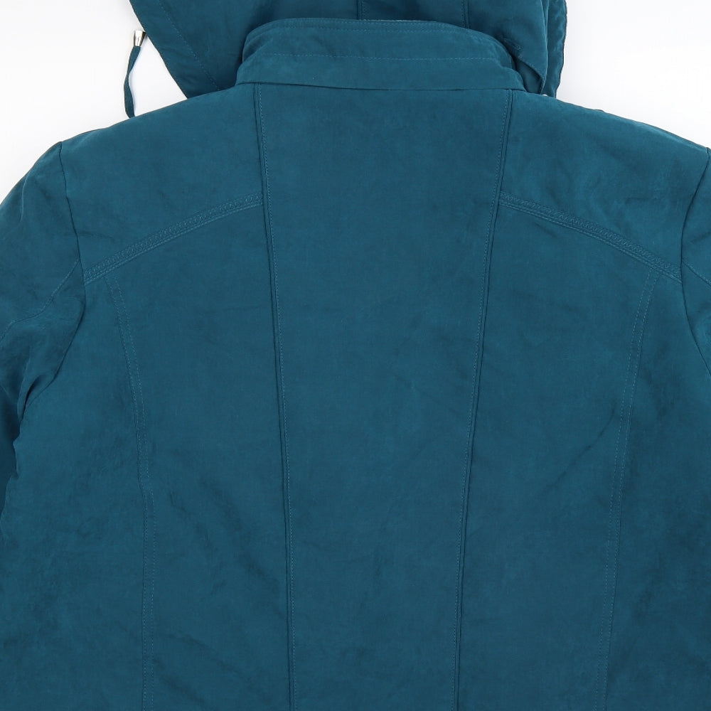 EWM Womens Blue  Velour Windbreaker Coat Size 20