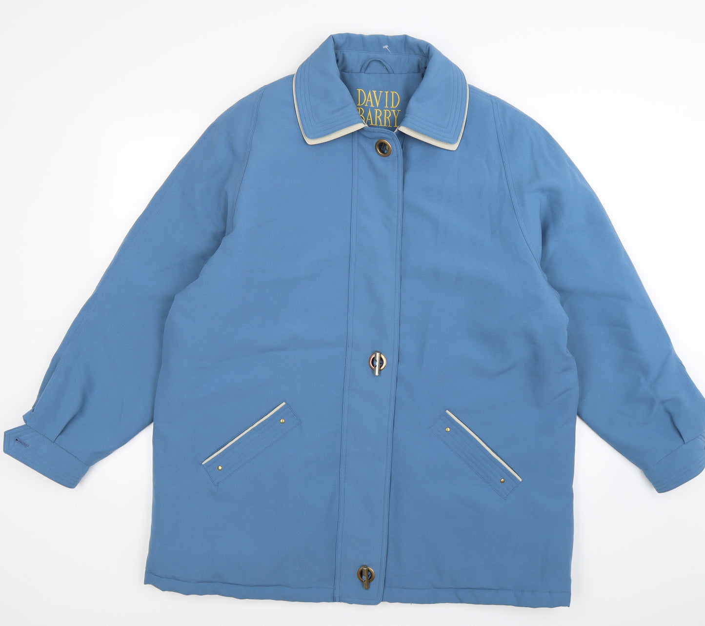 David Barry Womens Blue   Windbreaker Coat Size 20
