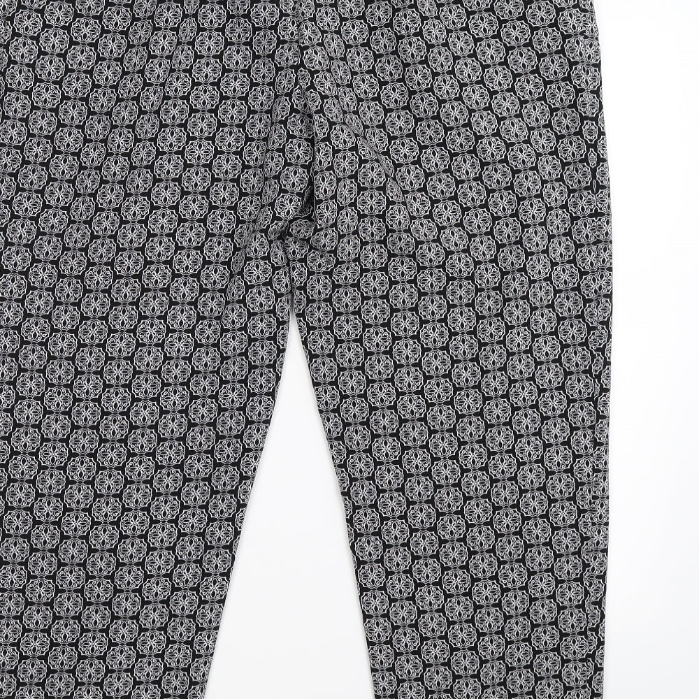 Paraphrase Womens Black Geometric  Trousers  Size 16 L27 in
