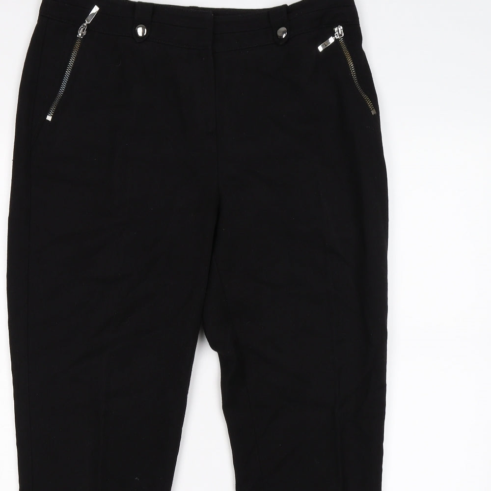 Wallis Womens Black   Trousers  Size 12 L27 in