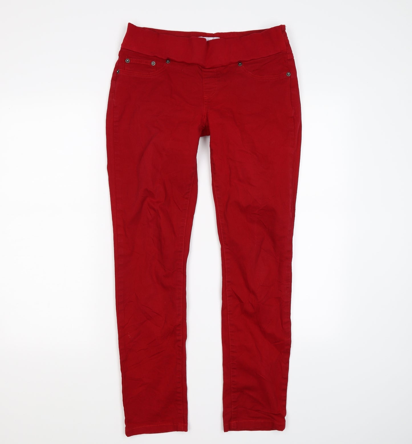 Seraphine Womens Red  Denim Jegging Leggings Size S L27 in