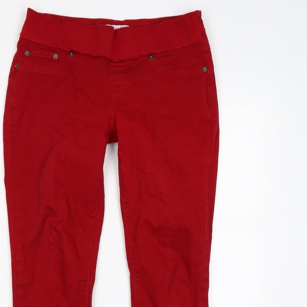 Seraphine Womens Red  Denim Jegging Leggings Size S L27 in