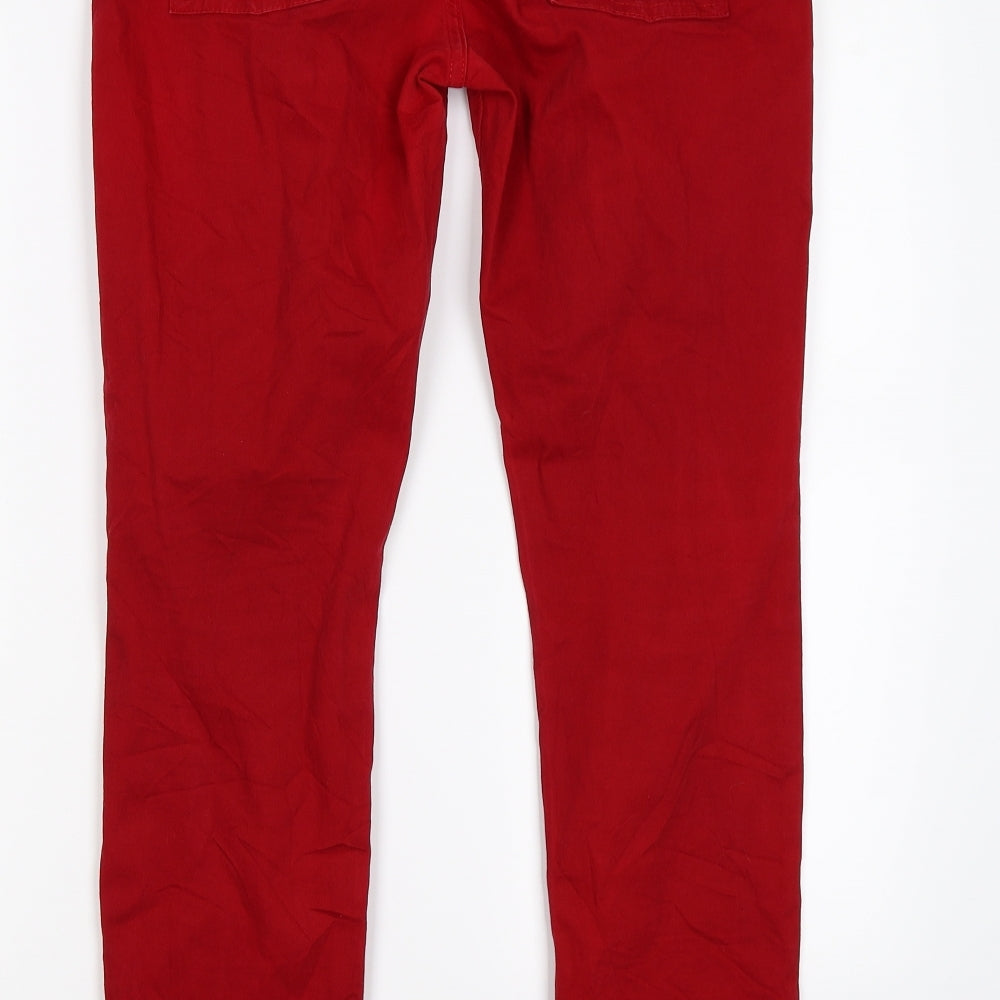 Seraphine Womens Red  Denim Jegging Leggings Size S L27 in