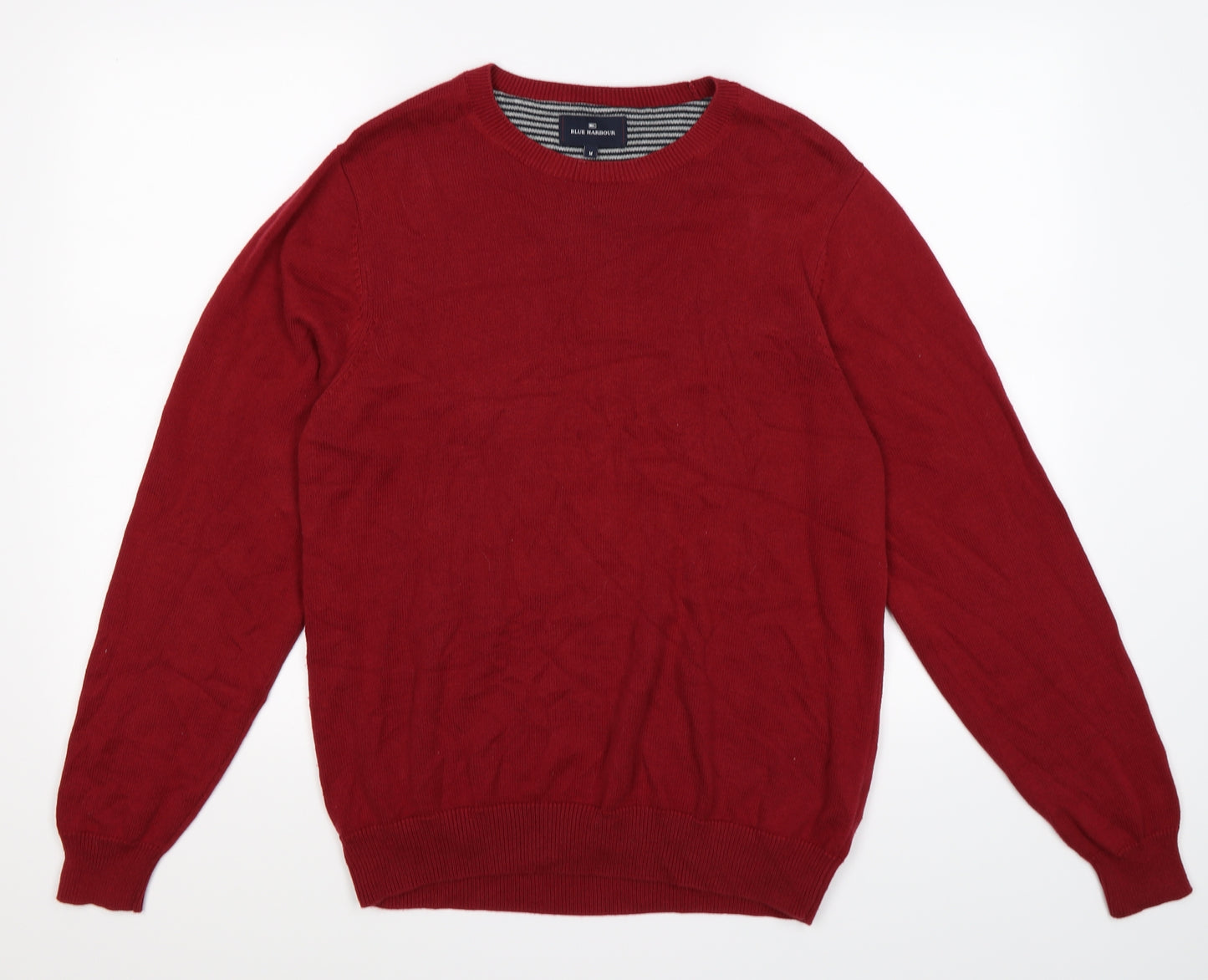 Blue Harbour Mens Red  Knit Pullover Jumper Size M