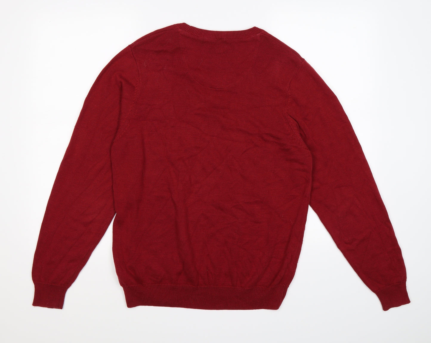 Blue Harbour Mens Red  Knit Pullover Jumper Size M
