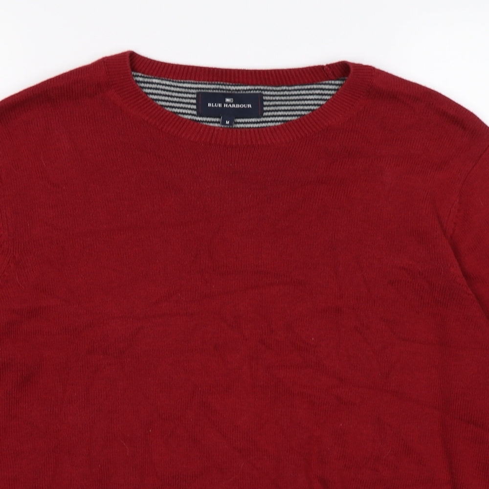 Blue Harbour Mens Red  Knit Pullover Jumper Size M