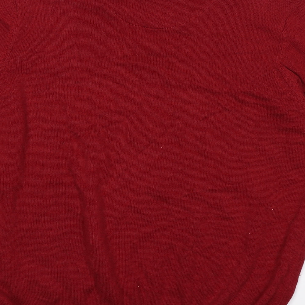 Blue Harbour Mens Red  Knit Pullover Jumper Size M